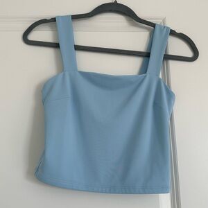 Light blue crop top